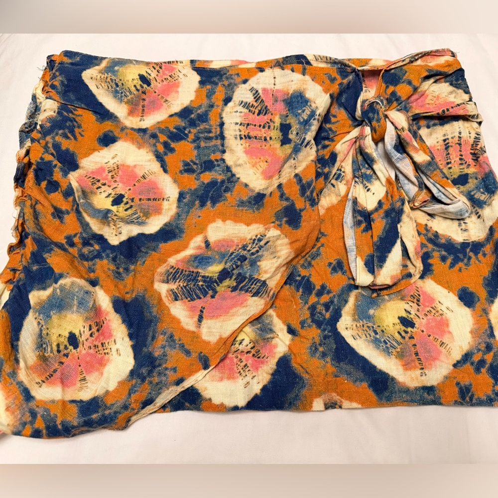 Free People Colorful Tie-Dye Sarong